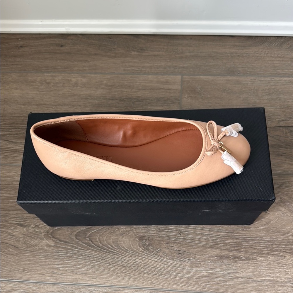Coach Tan Loafers with Elegant Bow Detail